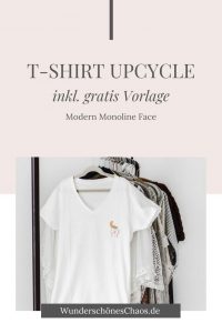 T-Shirt Upcycle Monoline Face