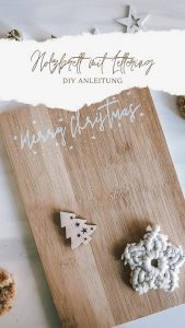 Holzbrett mit Lettering zu Weihnachten | Bastelanleitung | DIY Anleitung