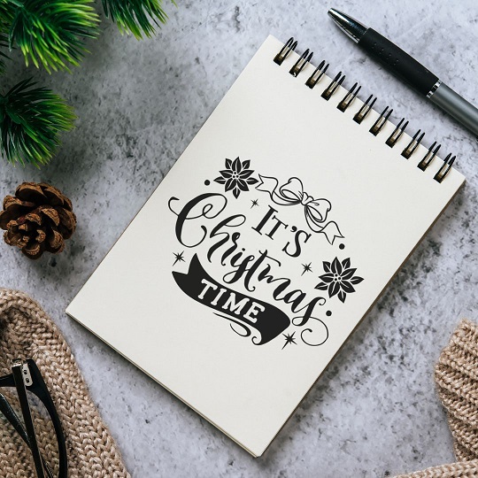 It's Christmas Time Lettering Vorlage