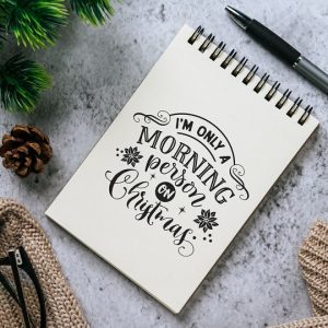 I'm only a morning Person on Christmas Lettering Vorlage