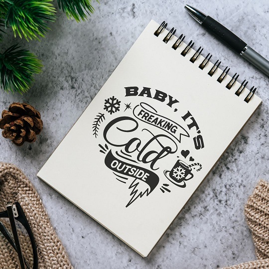 Baby It's Cold Outside Lettering Vorlage