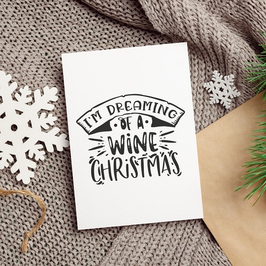 I'm dreaming of a Wine Christmas Lettering Vorlage