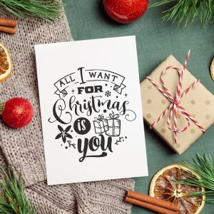 All I Want for Christmas is You Lettering Vorlage
