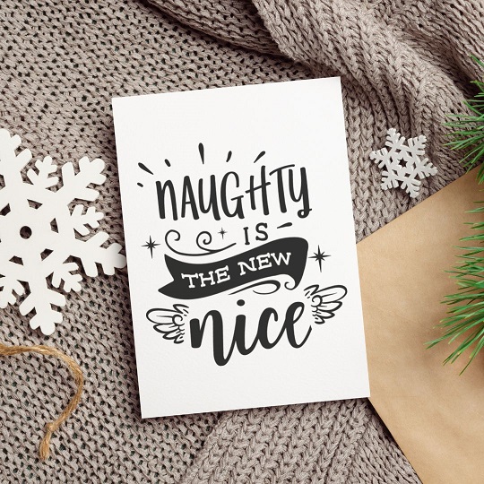Naughty is the New Nice Lettering Vorlage