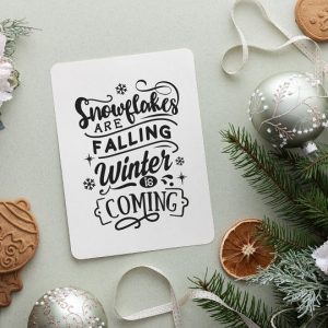 Snowflakes are Falling Lettering Vorlage