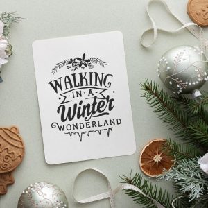 Walking in the Winter Wonderland Lettering Vorlage
